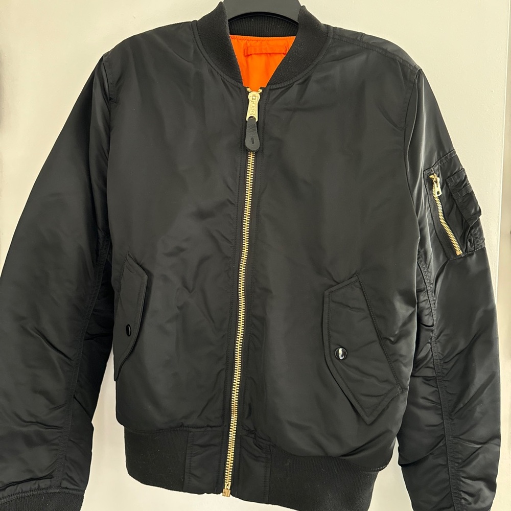 Alpha Industries Bomber Jacket Reversible Black/Orange side S